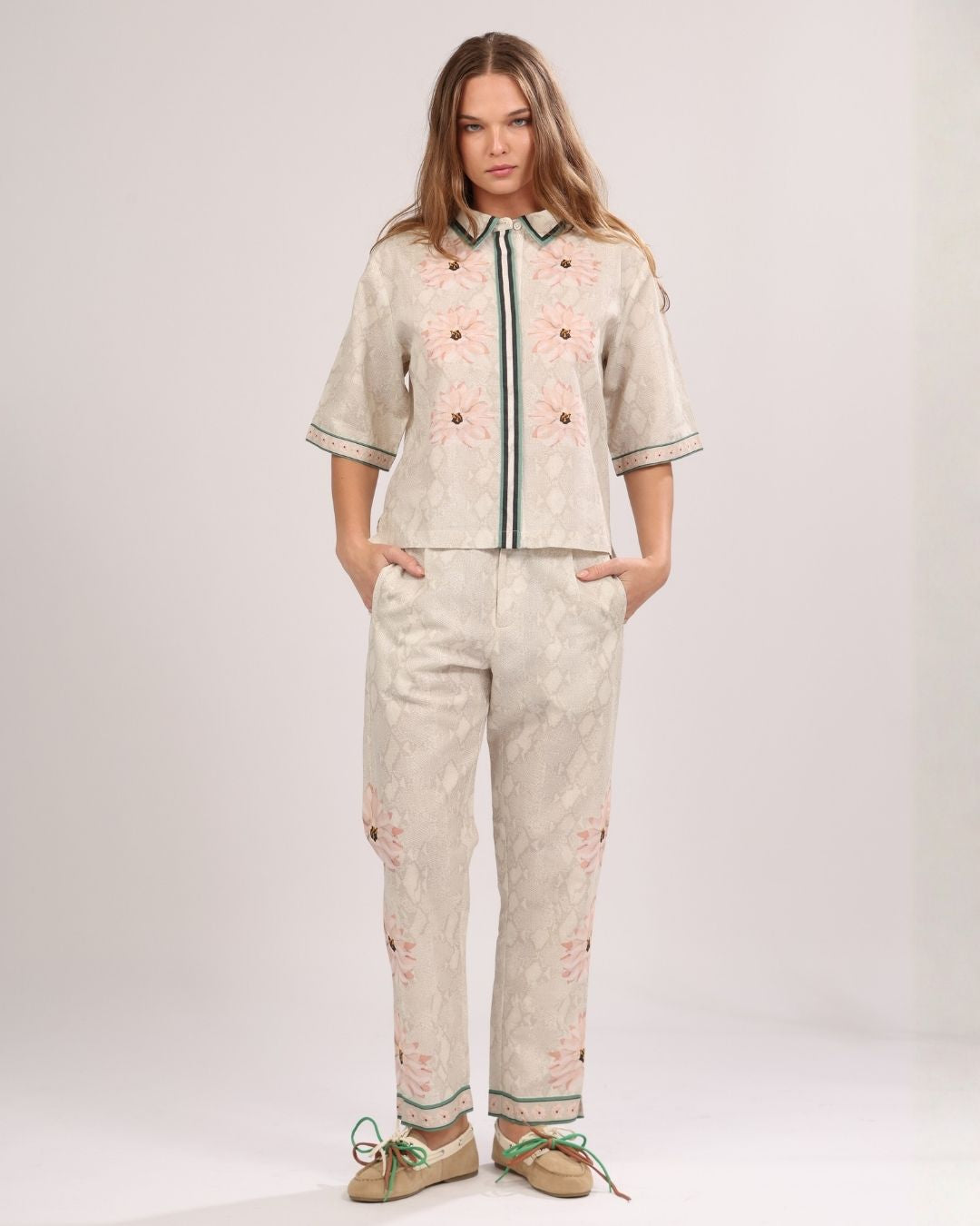Camisa de Manga Corta Skin Flower