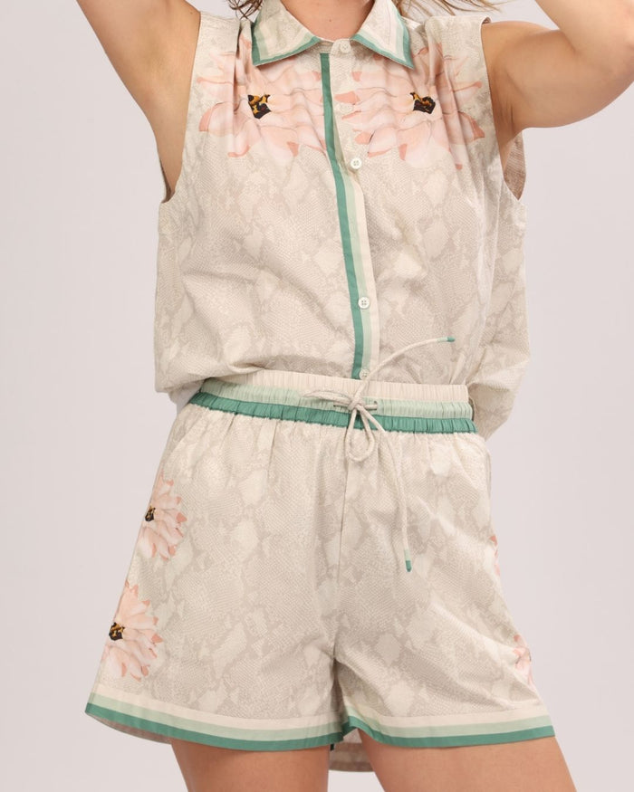 Short Poplin Skin Flower