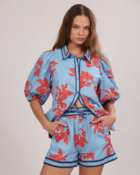 Short Poplín Fragola Light Blue