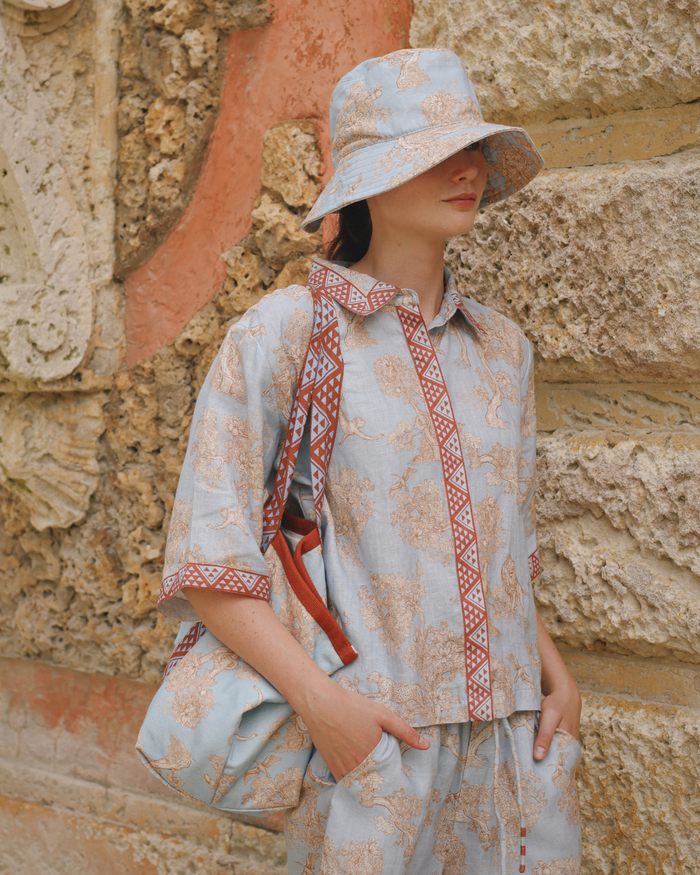 Camisa de Manga Corta Africa Light Blue