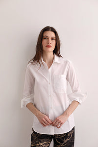 Camisa Cheetah White Poplin