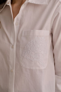Camisa Cheetah White Poplin