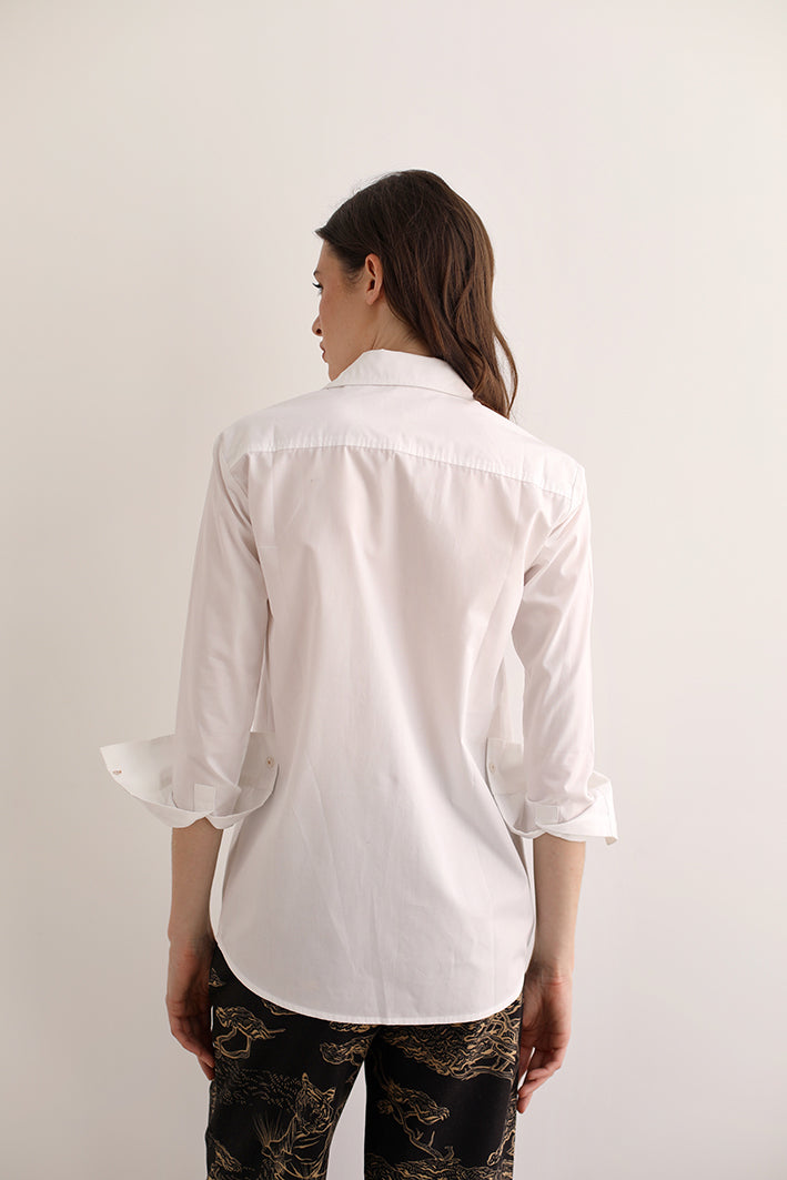 Camisa Cheetah White Poplin