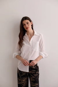 Camisa Cheetah White Poplin