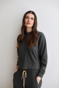 Remera Larga Cheetah Grey