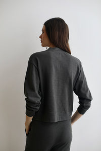 Remera Larga Cheetah Grey
