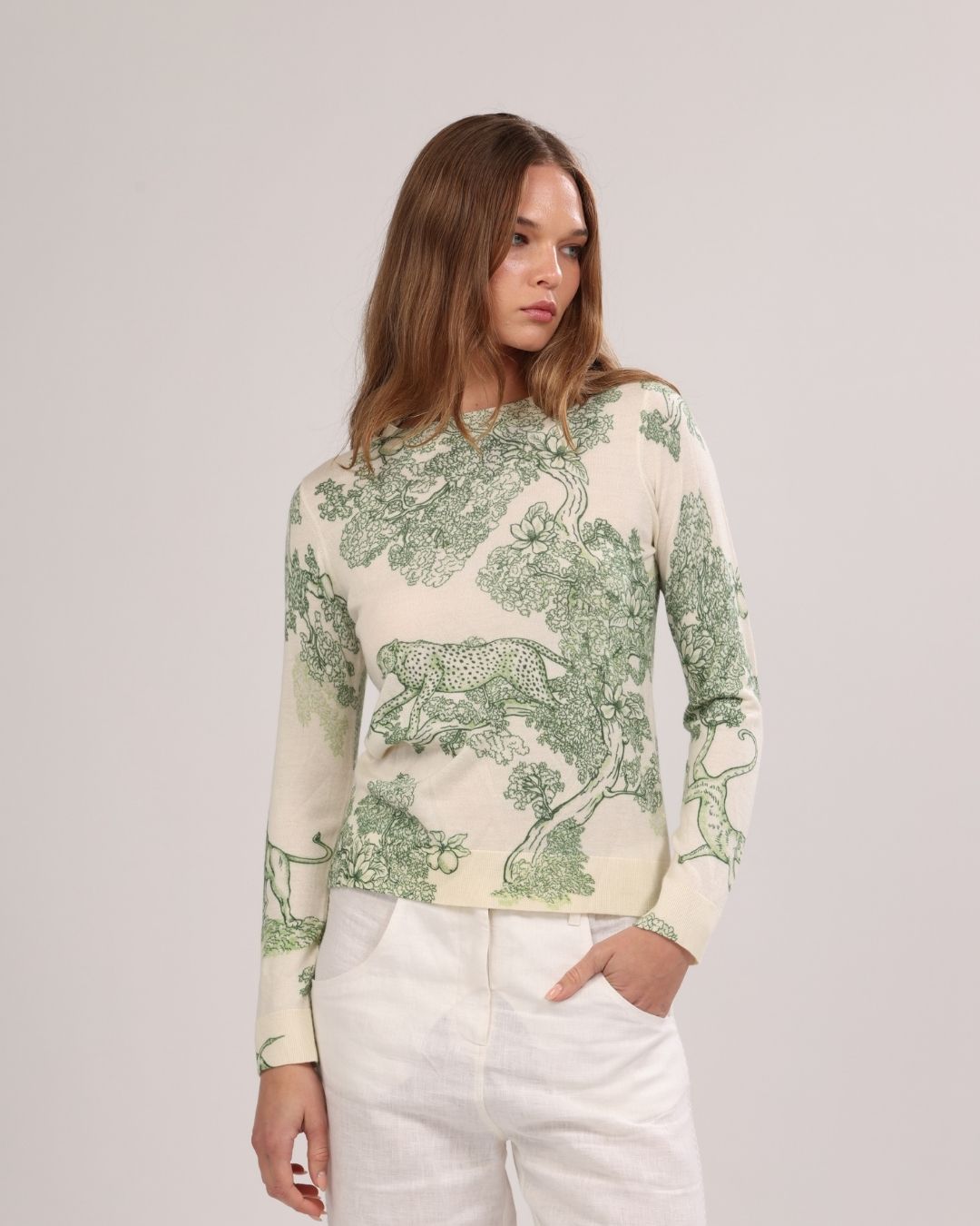 Sweater de Cashmere Africa Green