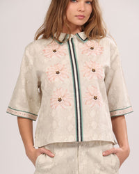 Camisa de Manga Corta Skin Flower