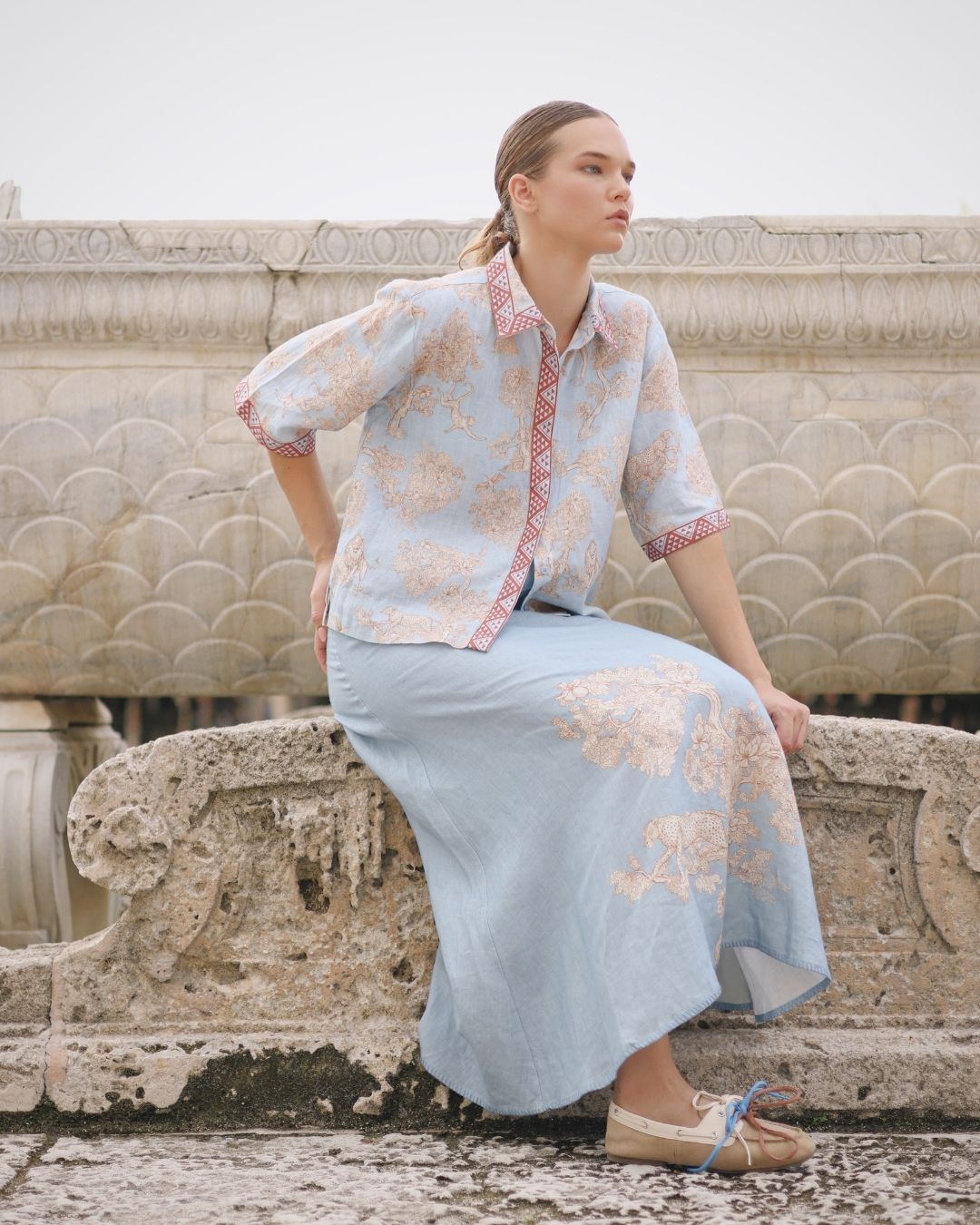 Falda Africa Blue