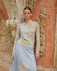 Sweater de Cashmere Africa Light Blue