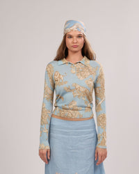 Sweater de Cashmere Africa Light Blue