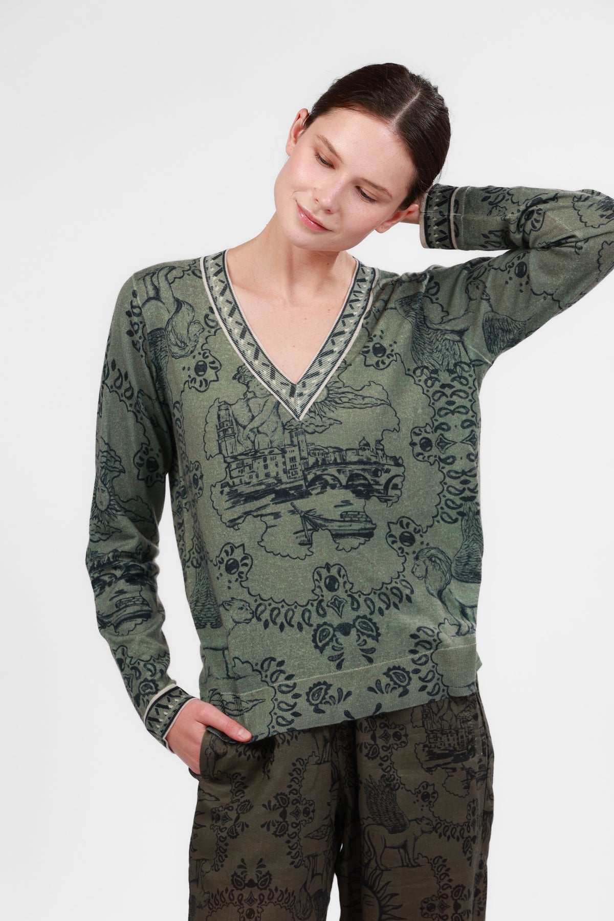 Sweater de Cashmere Italian Coast Green