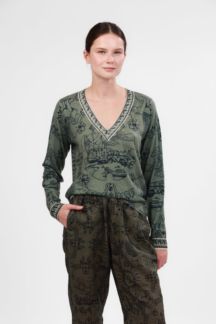 Sweater de Cashmere Italian Coast Green