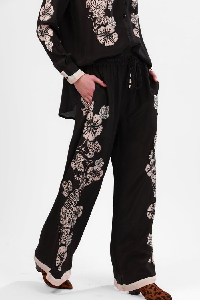 Pantalón de Seda Blossom Black