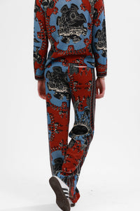 Pantalón de Cashmere Italian Coast Red & Blue